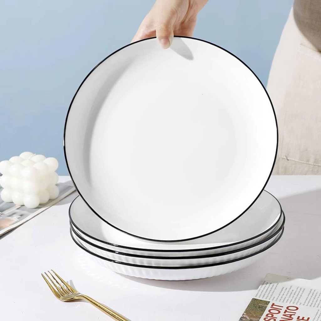 10" Ceramic  Pasta Dinner Plates 6pcs